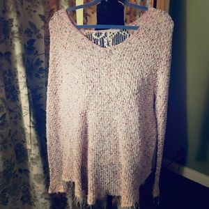 Free People Sweater Distressed with Lace back S